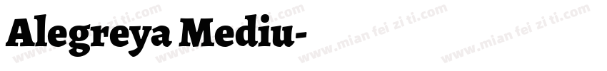 Alegreya Mediu字体转换